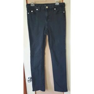 True Religion World Tour womens black jeans Jennie Curvy Mid Rise Skinny 31